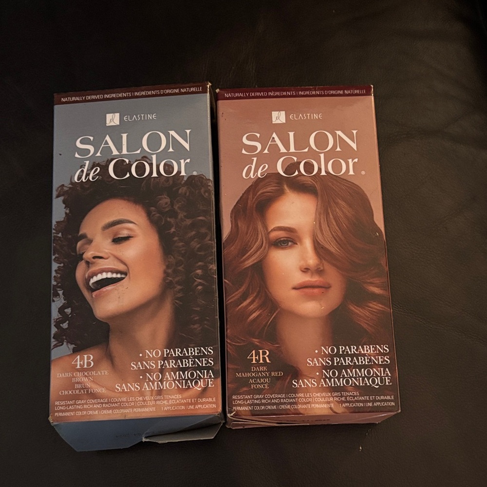 Avon Salon de Color Dark Chocolate & Mahogany Red Hair Dye